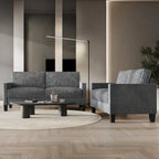 CraftPorch Corduroy Mid-Century Modern Velvet Upholstered 2-Piece Living Room Set