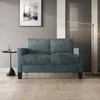 CraftPorch Corduroy Mid-Century Modern Velvet Upholstered 2-Piece Living Room Set