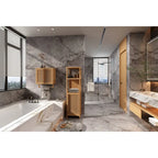 Large capacity multifunctional bamboo storage cabinet furniture for bathroom and living room