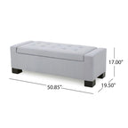 Modern Upholstered Storage Bench for Living Room Entryway