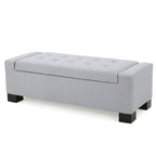 Modern Upholstered Storage Bench for Living Room Entryway