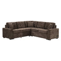 82.6-inch L-shaped Pull-out Sleeper Sofa with Wheels, USB Ports, Power Sockets - 82.6 W x 82.6 D x 33 H
