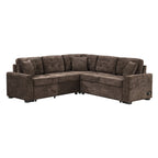 82.6-inch L-shaped Pull-out Sleeper Sofa with Wheels, USB Ports, Power Sockets - 82.6 W x 82.6 D x 33 H