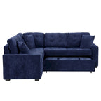 82.6-inch L-shaped Pull-out Sleeper Sofa with Wheels, USB Ports, Power Sockets - 82.6 W x 82.6 D x 33 H