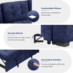 82.6-inch L-shaped Pull-out Sleeper Sofa with Wheels, USB Ports, Power Sockets - 82.6 W x 82.6 D x 33 H