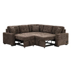 82.6-inch L-shaped Pull-out Sleeper Sofa with Wheels, USB Ports, Power Sockets - 82.6 W x 82.6 D x 33 H