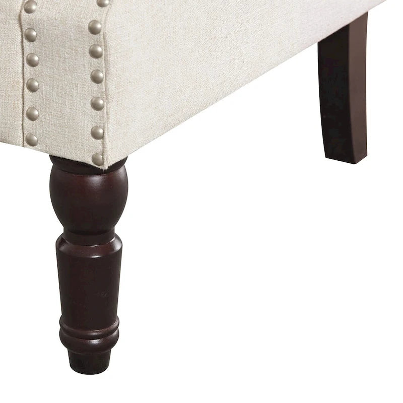 COZYMAN Modern Armchair Solid Wood Upholstered Fabric/Faux Leather Set of 2 Accent Chairs for Living Room