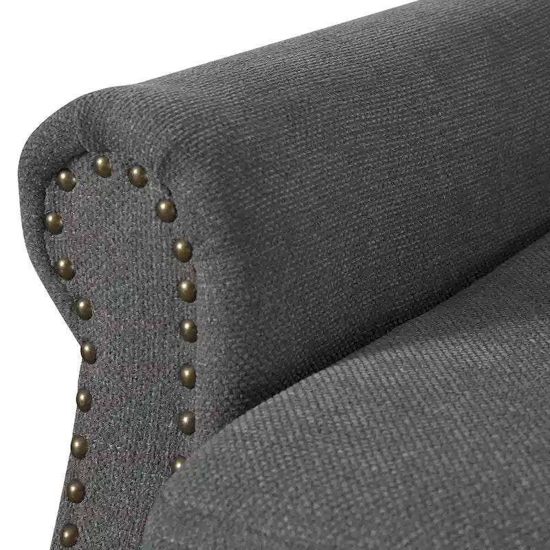 COZYMAN Modern Armchair Solid Wood Upholstered Fabric/Faux Leather Set of 2 Accent Chairs for Living Room