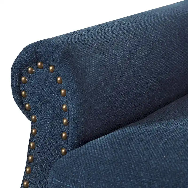 COZYMAN Modern Armchair Solid Wood Upholstered Fabric/Faux Leather Set of 2 Accent Chairs for Living Room