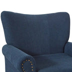 COZYMAN Modern Armchair Solid Wood Upholstered Fabric/Faux Leather Set of 2 Accent Chairs for Living Room