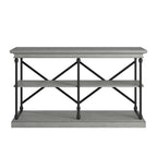 Barnstone Cornice Iron and Wood Entryway Console Table by iNSPIRE Q Artisan