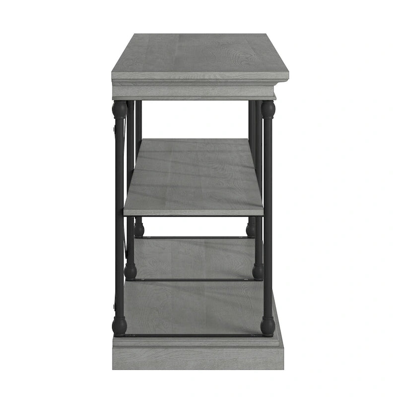 Barnstone Cornice Iron and Wood Entryway Console Table by iNSPIRE Q Artisan
