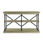 Barnstone Cornice Iron and Wood Entryway Console Table by iNSPIRE Q Artisan