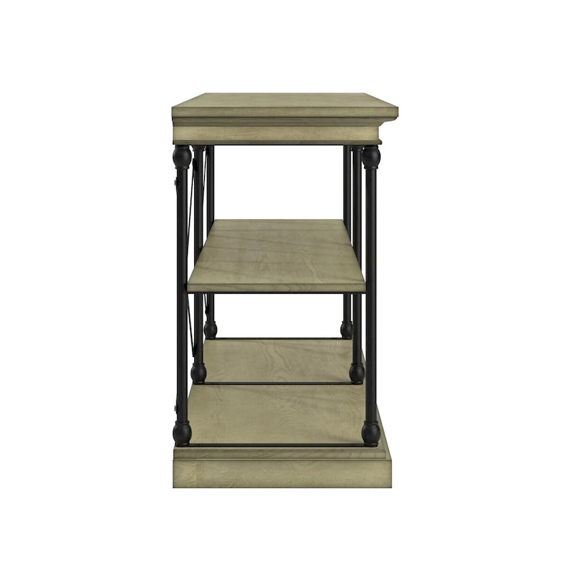 Barnstone Cornice Iron and Wood Entryway Console Table by iNSPIRE Q Artisan