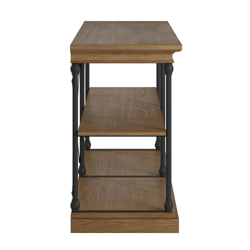 Barnstone Cornice Iron and Wood Entryway Console Table by iNSPIRE Q Artisan