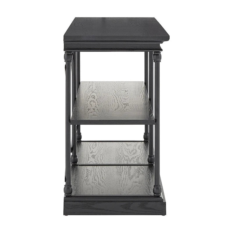 Barnstone Cornice Iron and Wood Entryway Console Table by iNSPIRE Q Artisan