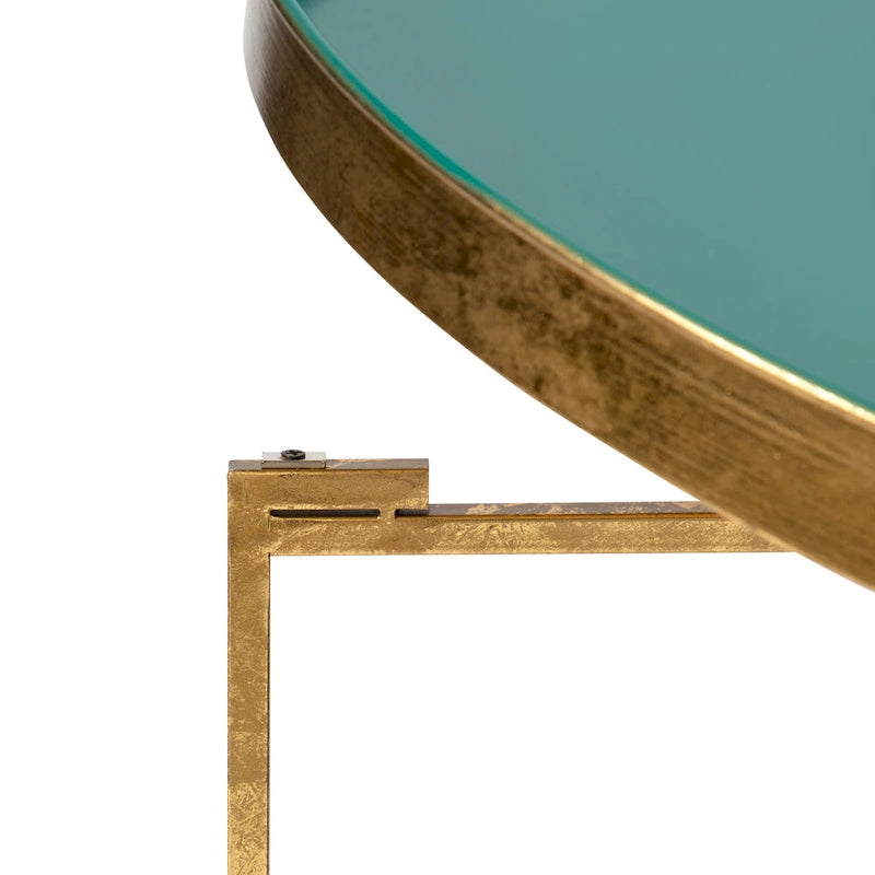 Kate and Laurel Celia Round Metal Coffee Table - 28.25x28.25x19