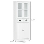 Freestanding Kitchen Storage Cabinet w/ Adjustable Shelves and Drawers - N/A