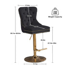 Modern Upholstered Adjusatble Thick Swivel Counter Barstools