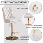 Modern Upholstered Adjusatble Thick Swivel Counter Barstools