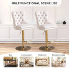 Modern Upholstered Adjusatble Thick Swivel Counter Barstools