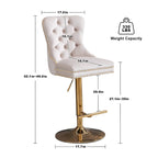 Modern Upholstered Adjusatble Thick Swivel Counter Barstools