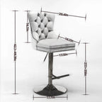 Modern Upholstered Adjusatble Thick Swivel Counter Barstools
