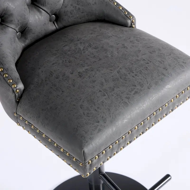 Modern Upholstered Adjusatble Thick Swivel Counter Barstools