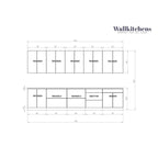 Kitchen Signature Collection Gray Color Base Size 13Ft Wide - 153x24