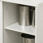 HOMCOM Modern Buffet Cabinet, Kitchen Sideboard with Wine Racks, Sliding Glass Door, Storage Shelves for Living Room
