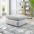 Commix Down Filled Overstuffed Performance Velvet Ottoman