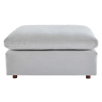 Commix Down Filled Overstuffed Performance Velvet Ottoman