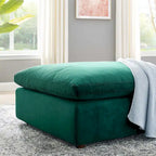 Commix Down Filled Overstuffed Performance Velvet Ottoman