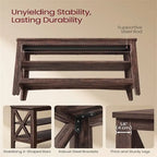 2-Tier Shoe Rack - 11.8D x 31.5W x 18.9H