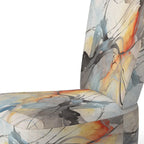 Designart  Marble Serenity Colorful Gray Watercolor Waves I  Upholstered Abstract Shapes Accent Chair and Modern Arm Chair