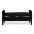GEITIN Upholstered Tufted Button Storage Bench with Nails Trim