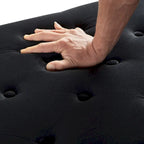 GEITIN Upholstered Tufted Button Storage Bench with Nails Trim