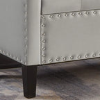 GEITIN Upholstered Tufted Button Storage Bench with Nails Trim