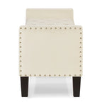 GEITIN Upholstered Tufted Button Storage Bench with Nails Trim