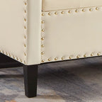 GEITIN Upholstered Tufted Button Storage Bench with Nails Trim