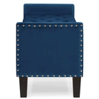 GEITIN Upholstered Tufted Button Storage Bench with Nails Trim