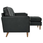 Valour 78  Leather Apartment Sectional Sofa