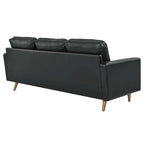 Valour 78  Leather Apartment Sectional Sofa