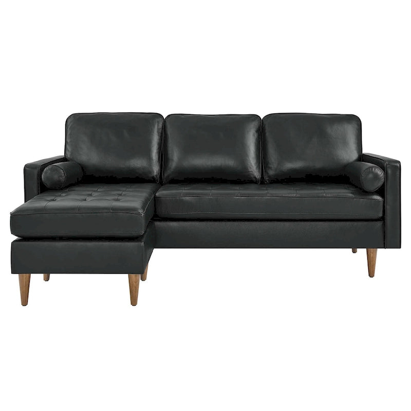 Valour 78  Leather Apartment Sectional Sofa
