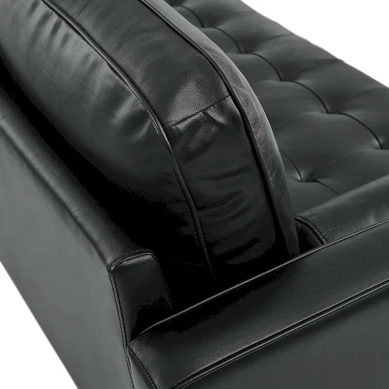 Valour 78  Leather Apartment Sectional Sofa