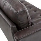 Valour 78  Leather Apartment Sectional Sofa