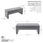 Porthos Home Etta Boucle Fabric Storage Bench