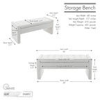 Porthos Home Etta Boucle Fabric Storage Bench