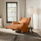 Swivel Recliner Chair with Extra Large Footrest, Grey