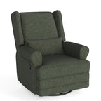 Swivel Recliner Chair with Extra Large Footrest, Grey